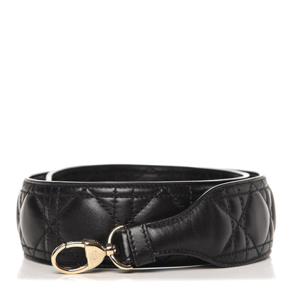 Christian Dior Lambskin Cannage Shoulder Strap Black 1 of 4