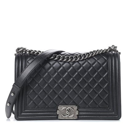 Chanel Lambskin Quilted New Medium Boy Flap Black 1 of 18