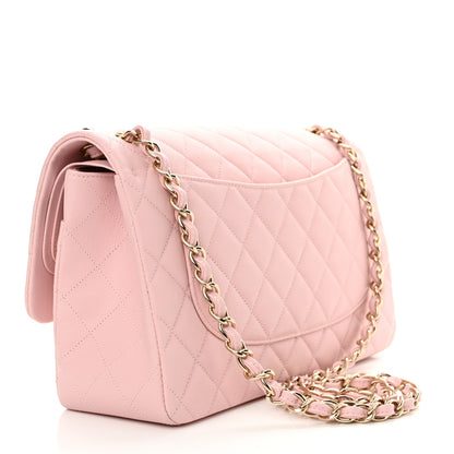 Chanel Caviar Quilted Jumbo Double Flap Light Pink 3 of 10