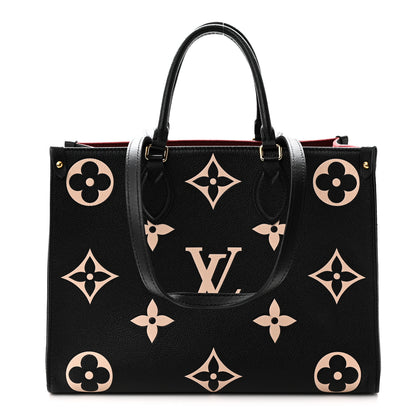 Louis Vuitton Empreinte Monogram Giant Onthego MM Black Beige 1 of 9