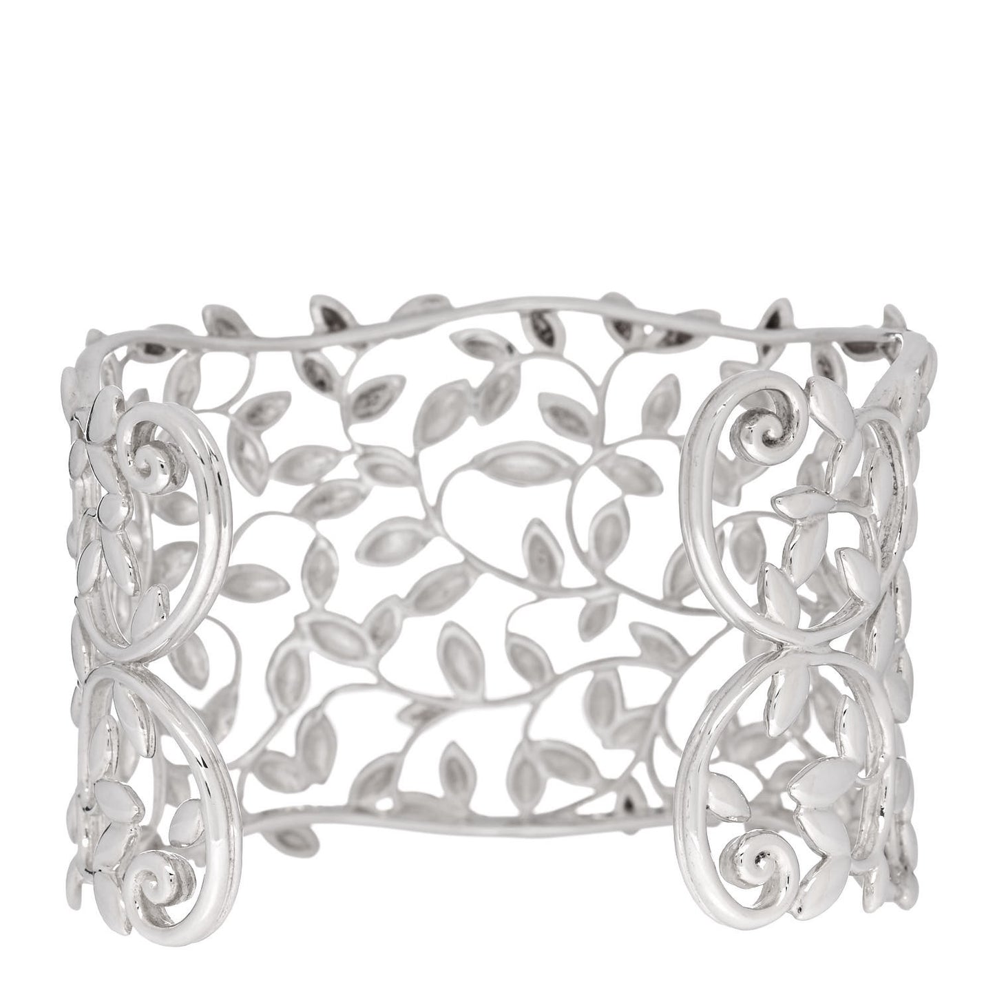 Sterling Silver Wide Paloma Picasso Olive Leaf Cuff Bracelet