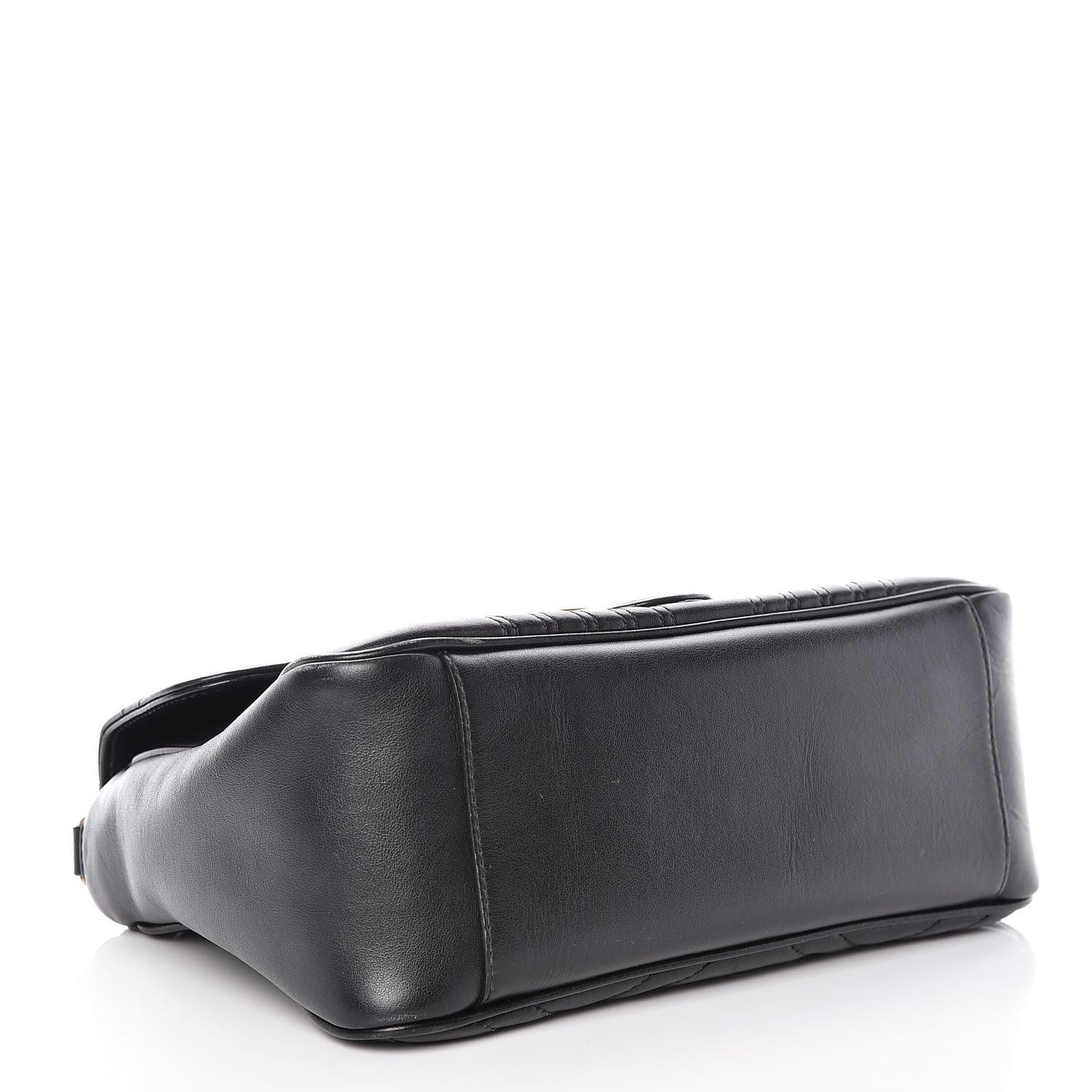 Calfskin Matelasse Small GG Marmont Top Handle Shoulder Bag Black