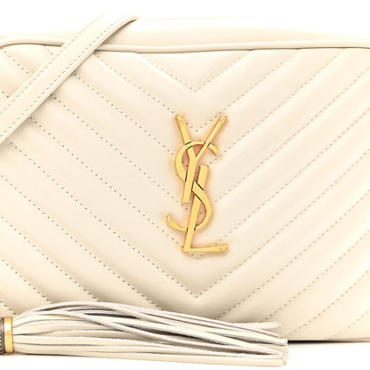 Saint Laurent Calfskin Matelasse Monogram Lou Camera Bag Crema Soft 7 of 9