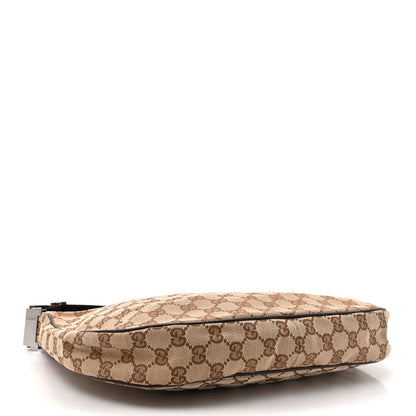 Gucci Monogram Medium Half Moon Hobo Dark Brown 3 of 10