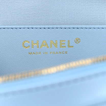 Chanel Lambskin Quilted CC In Love Heart Bag Light Blue 7 of 12