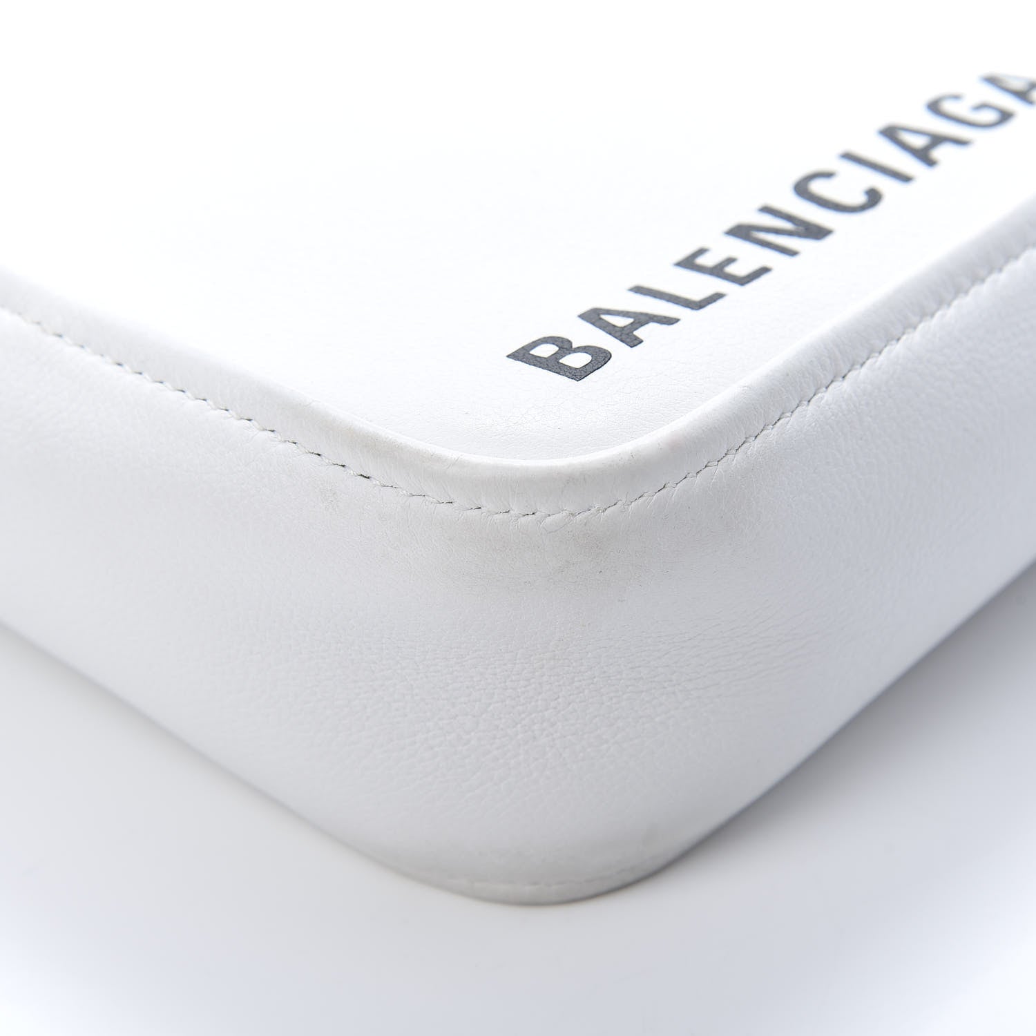 Balenciaga Calfskin XS Triangle Chain Duffle White 9 of 20