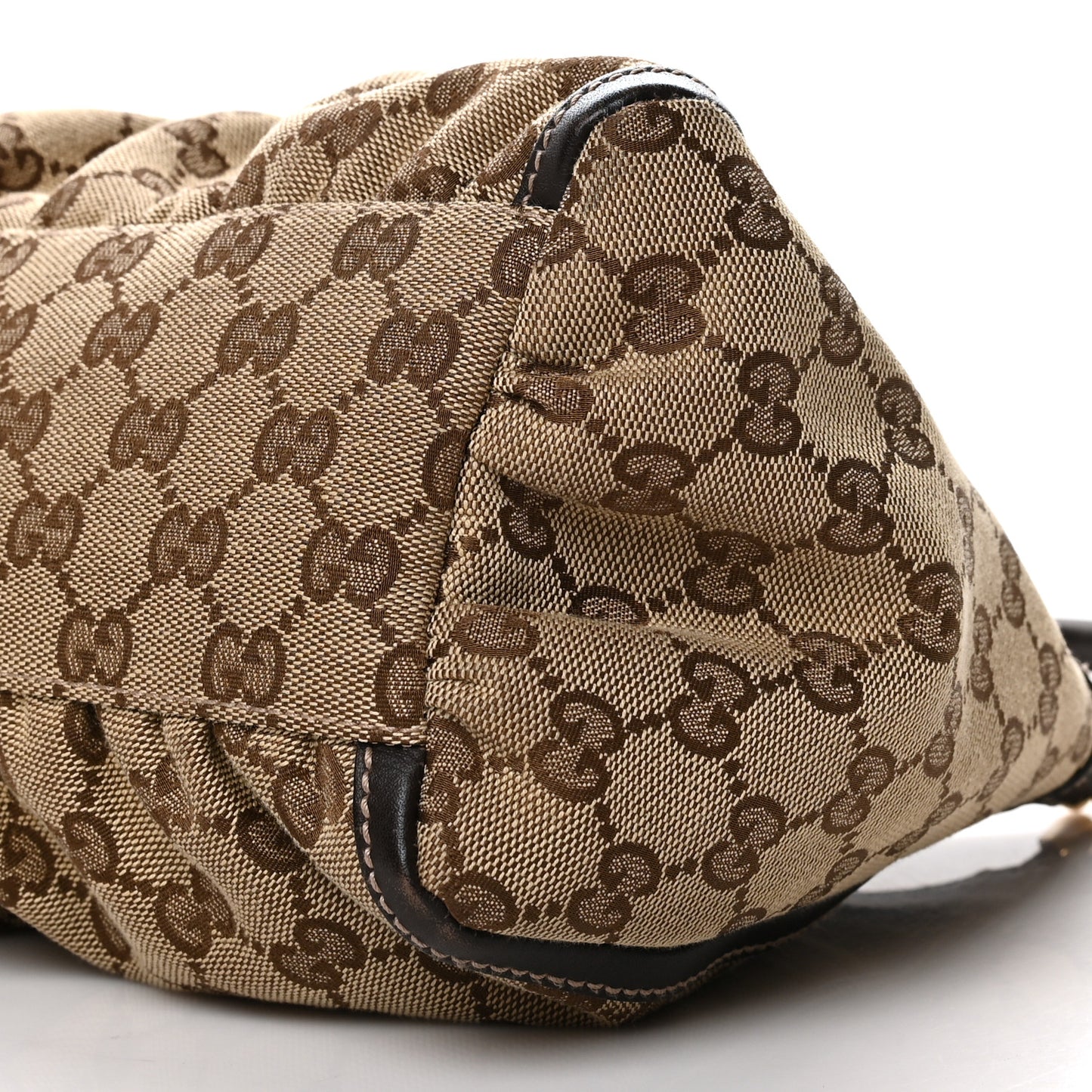 Monogram Medium D Gold Ring Hobo Dark Brown