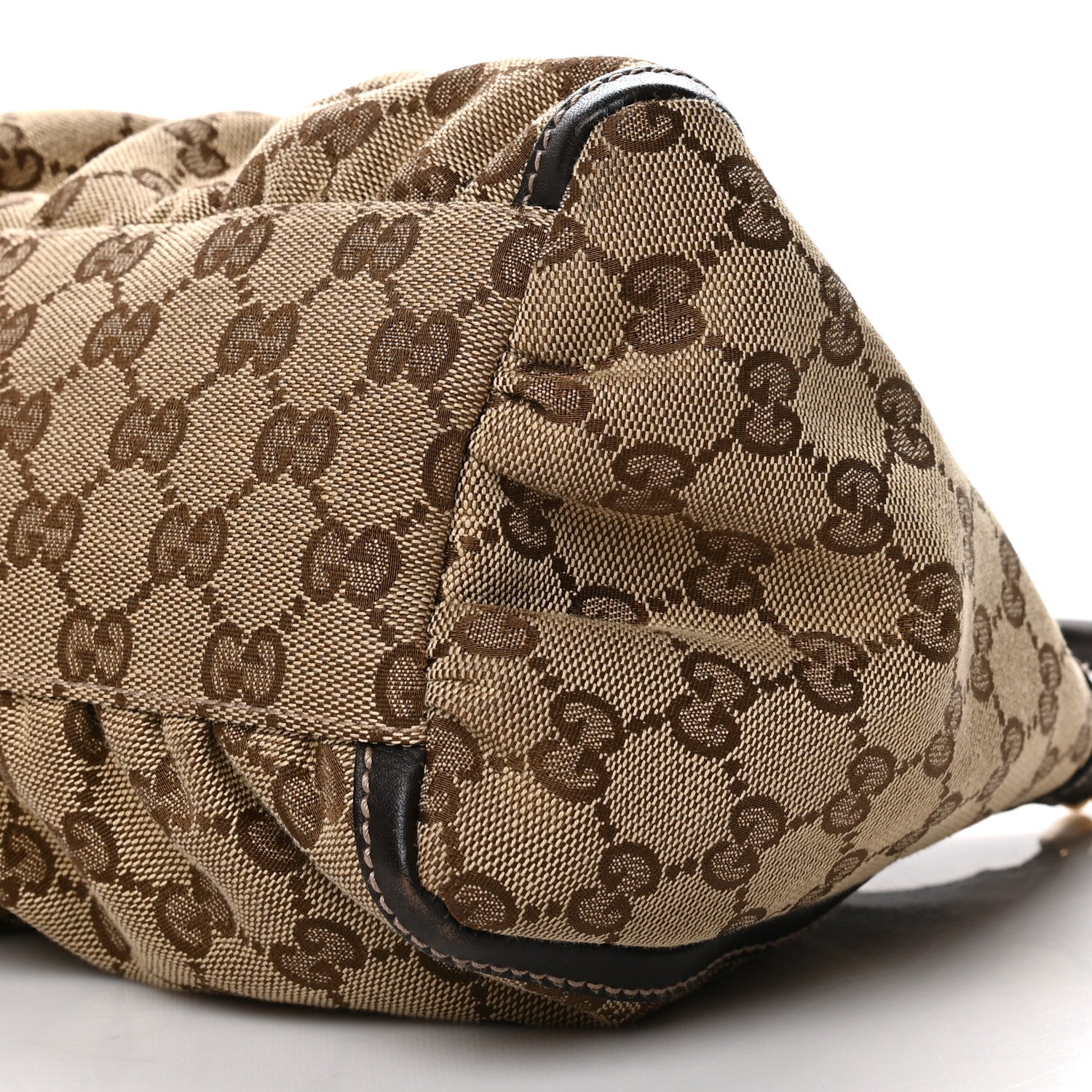 Gucci Monogram Medium D Gold Ring Hobo Dark Brown 10 of 10