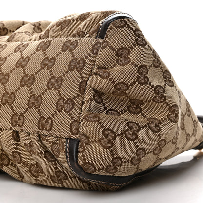 Gucci Monogram Medium D Gold Ring Hobo Dark Brown 10 of 10