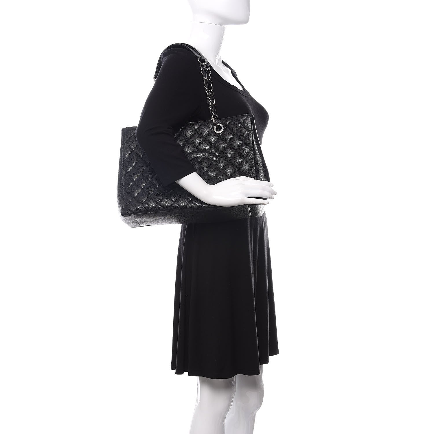 Chanel Caviar Quilted Grand Shopping Tote GST Black 2 of 11