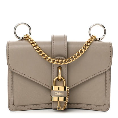 Chloe Shiny Goatskin Calfskin Mini Aby Chain Shoulder Bag Motty Grey 1 of 14