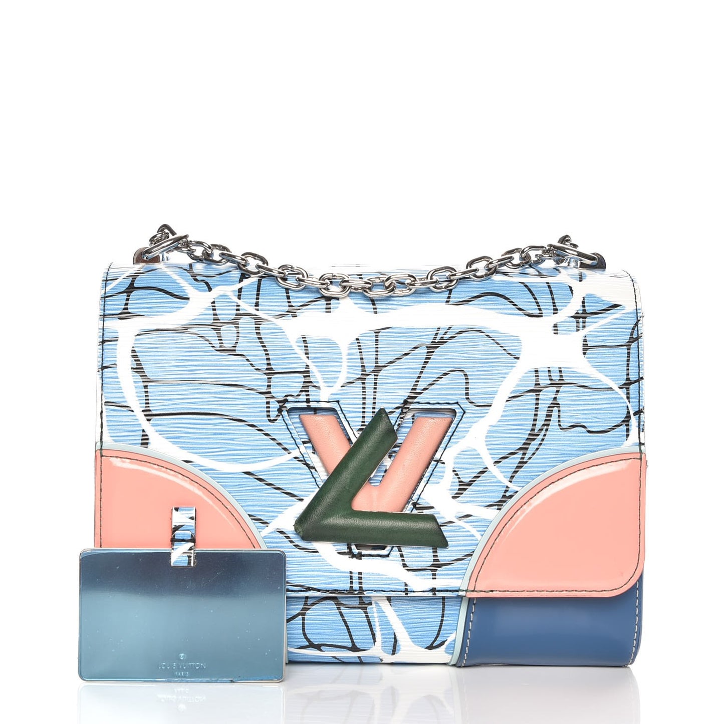 Epi Twist Shoulder Bag MM Aqua