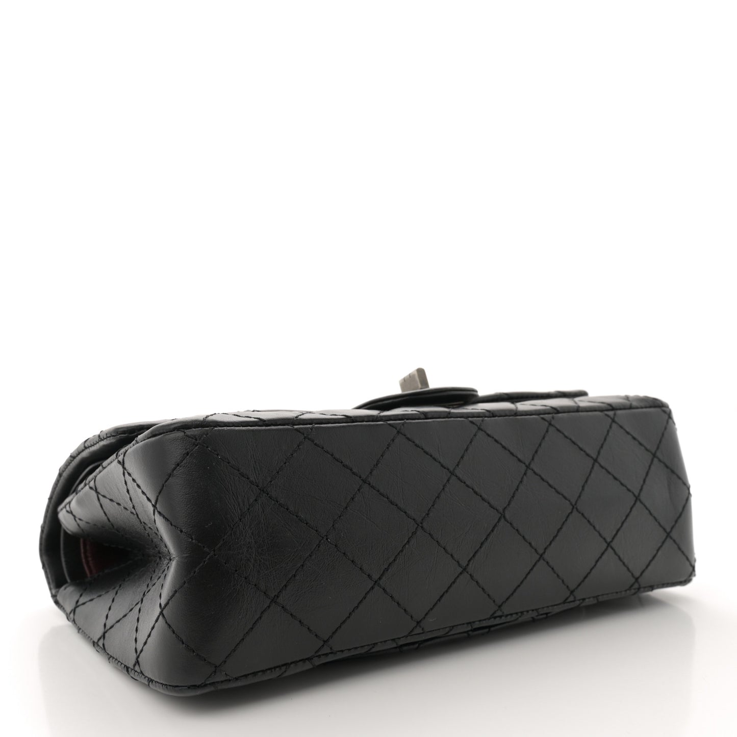 Aged Calfskin Quilted 2.55 Reissue 225 Flap Black