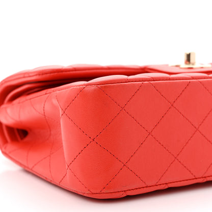 Chanel Lambskin Quilted Small Double Flap Red 9 of 10