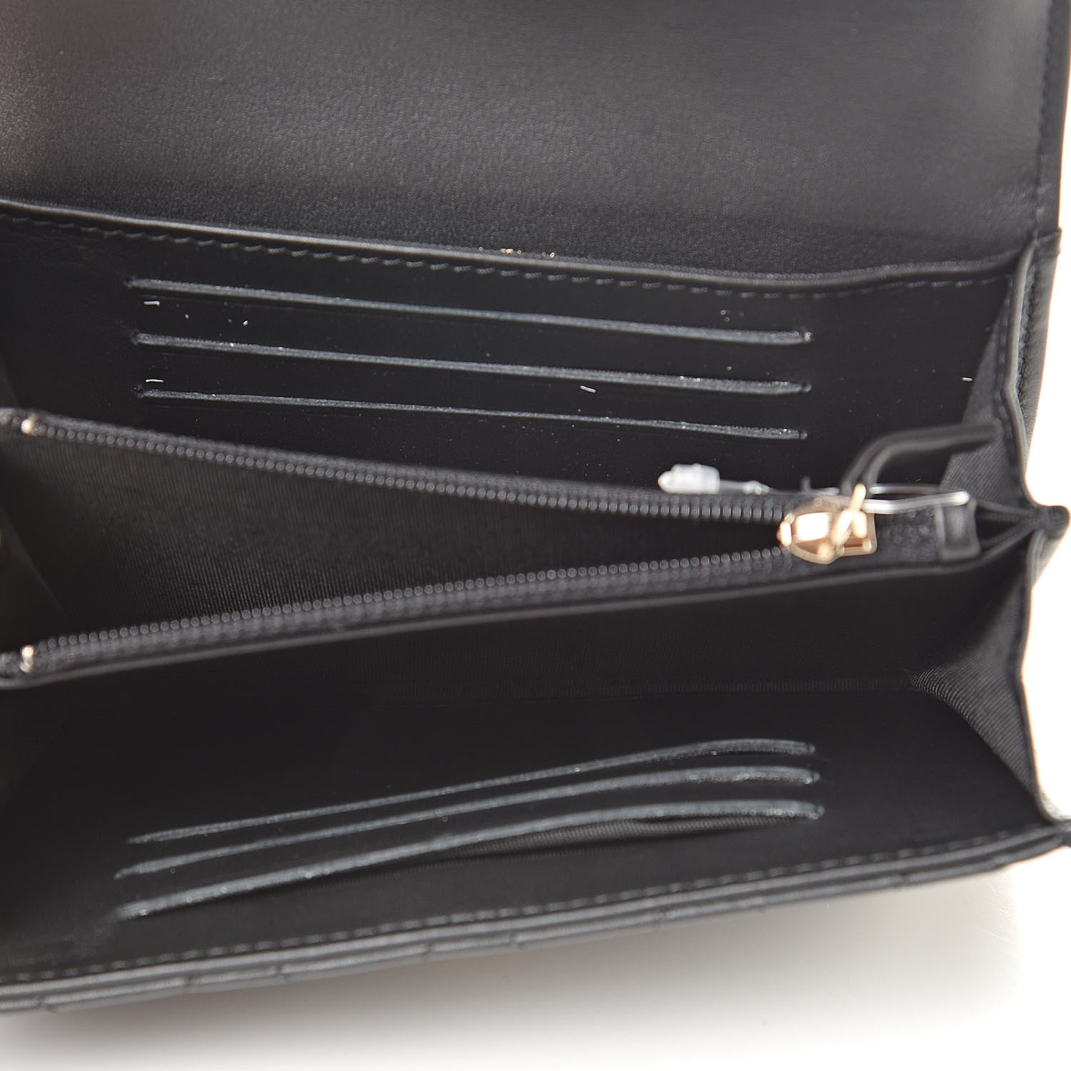 Chanel Lambskin Quilted Medium Boy Flap Wallet Black 5 of 9