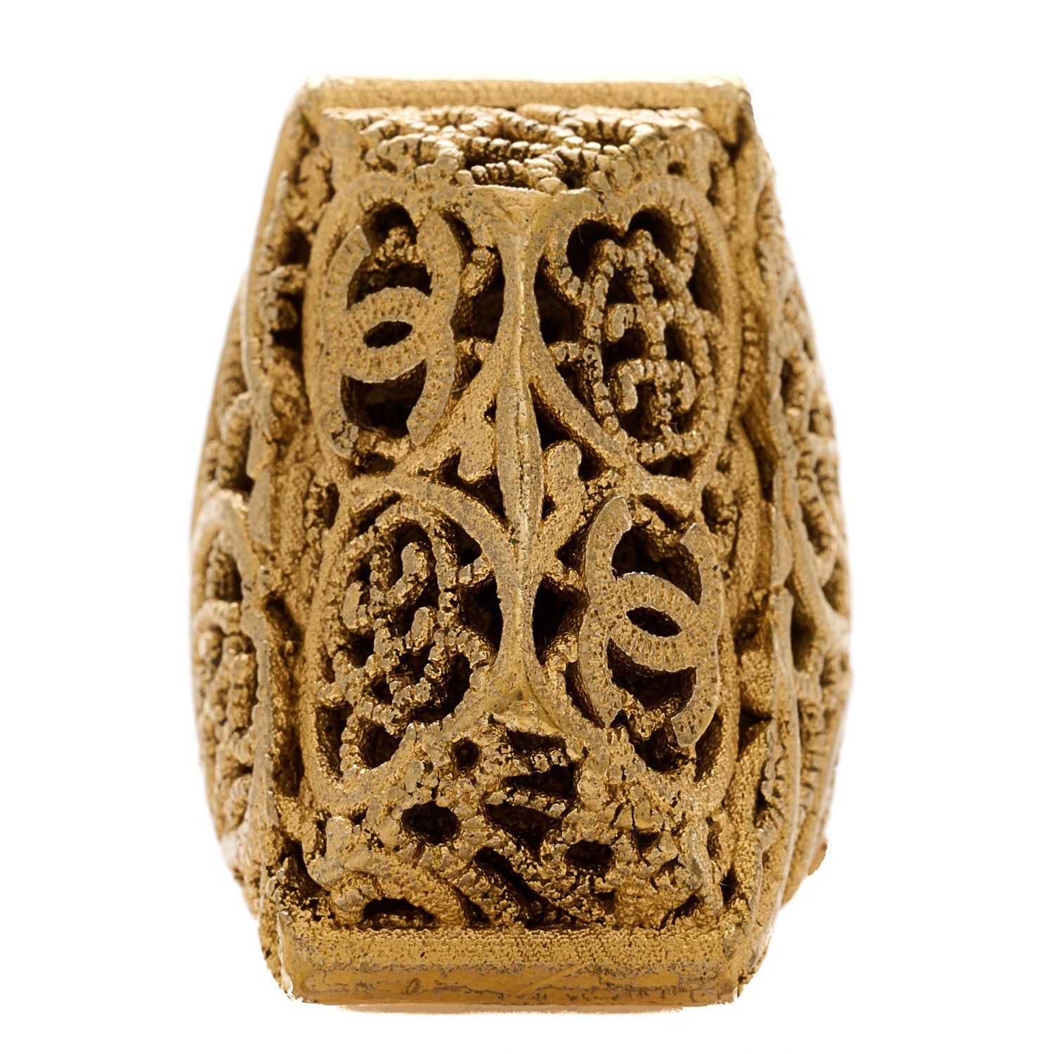 Chanel Baroque CC Ring 52 6 Gold 1 of 6