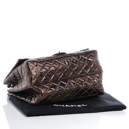 Chanel Aged Calfskin Reissue 2.55 Accordion Flap Bronze 4 of 7