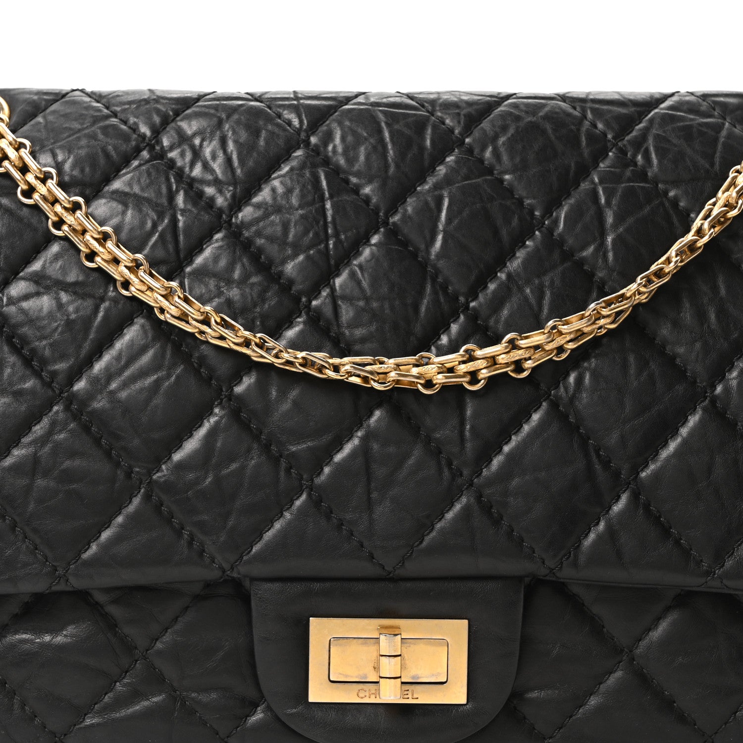 Chanel Aged Calfskin Quilted 2.55 Reissue 227 Flap Black 8 of 10