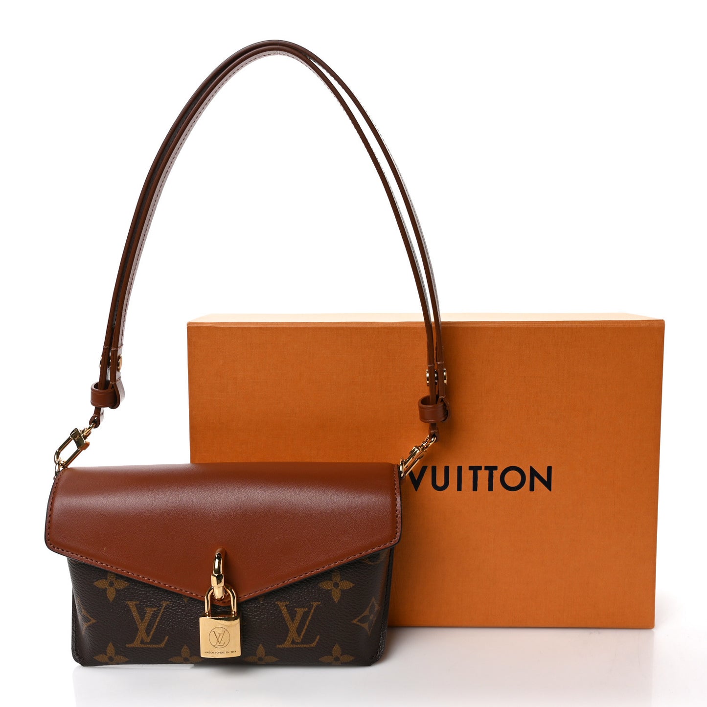 Monogram Padlock On Strap Caramel
