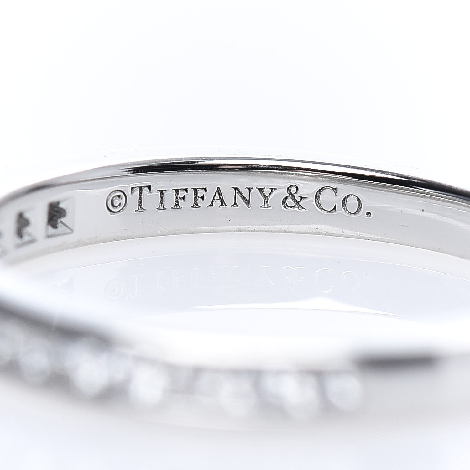Tiffany Platinum Diamond .17ctw Half Circle Wedding Band Ring 45 3.25 5 of 6