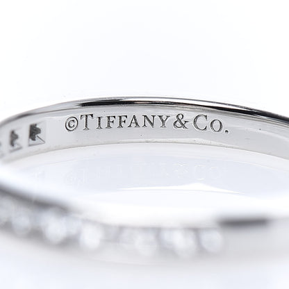 Tiffany Platinum Diamond .17ctw Half Circle Wedding Band Ring 45 3.25 5 of 6
