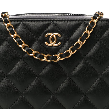 Chanel Lambskin Quilted CC Pearl Crush Camera Case Black 8 of 11