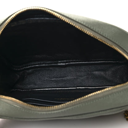Saint Laurent Grain De Poudre Matelasse Monogram Mini Lou Camera Bag Light Sage 5 of 10