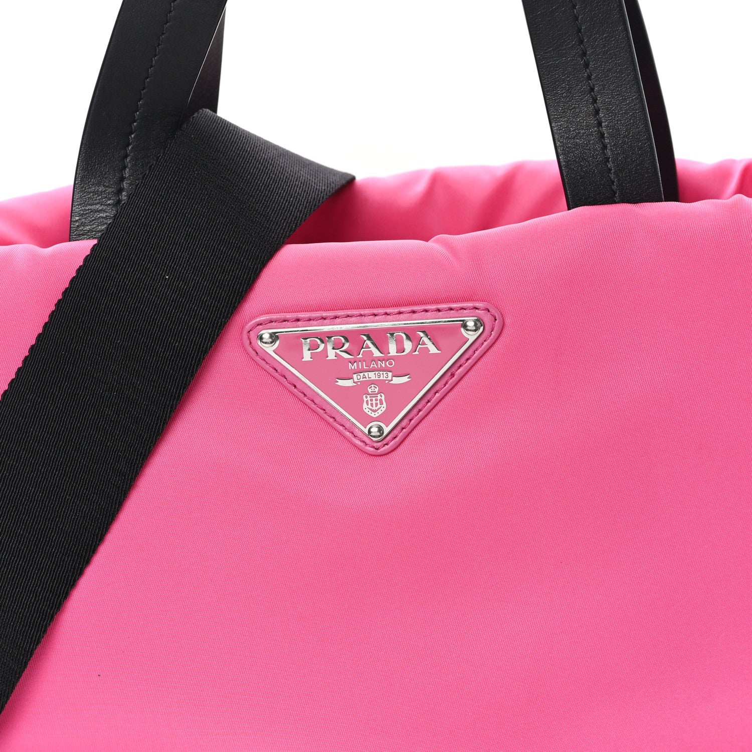 Prada Tessuto Nylon Soft Padded Shopping Tote Fuxia 7 of 9
