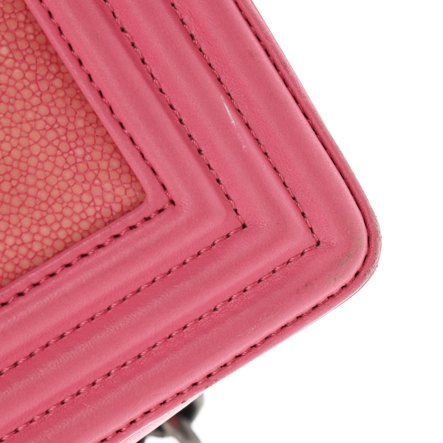 Chanel Galuchat Stingray Small Boy Flap Pink 19 of 19