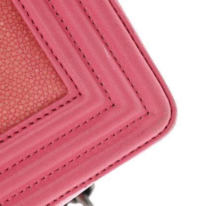 Chanel Galuchat Stingray Small Boy Flap Pink 19 of 19
