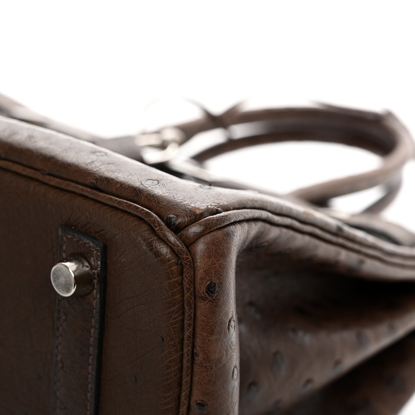Ostrich Birkin 30 Chocolate