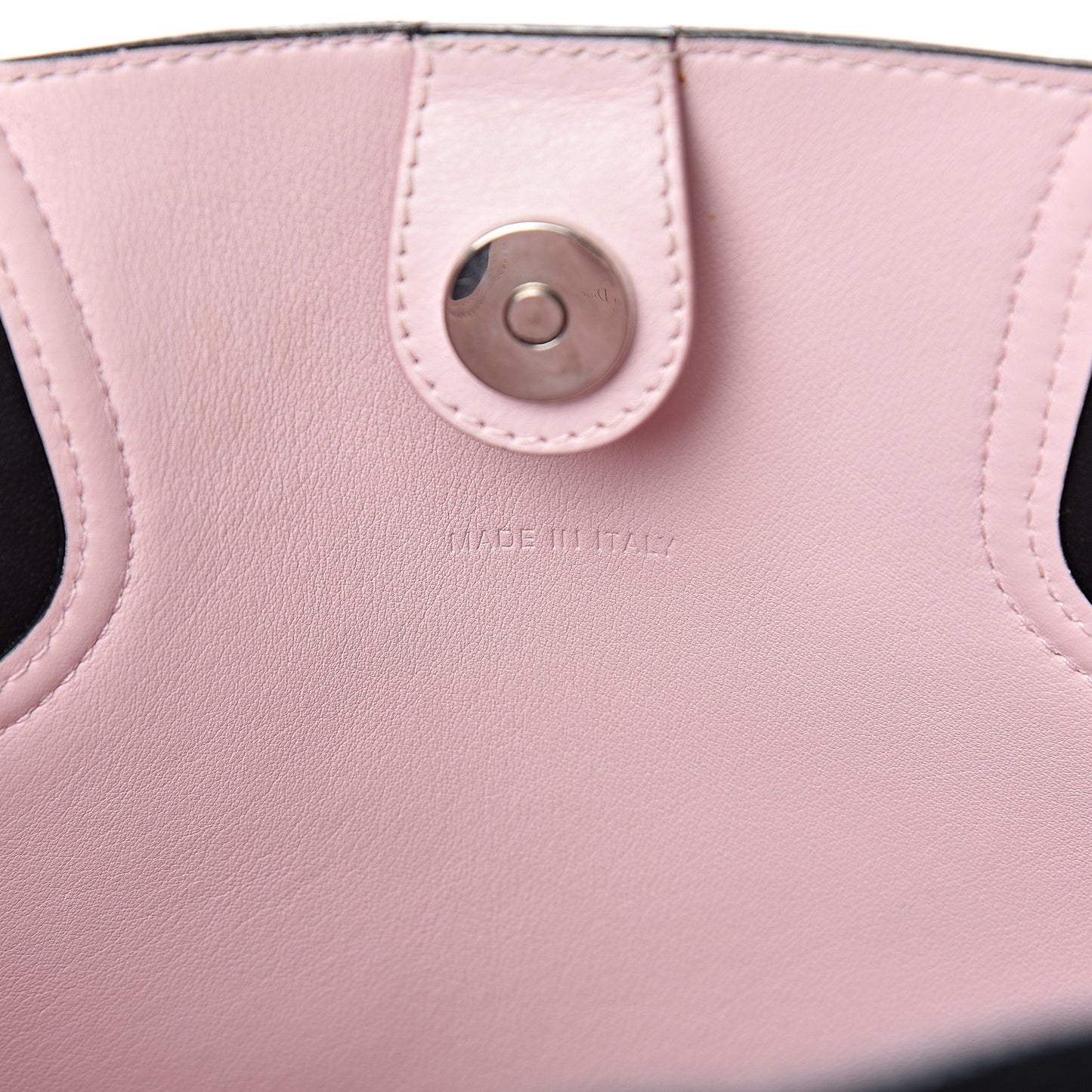 Calfskin Small Addict Shopping Tote Black Pink