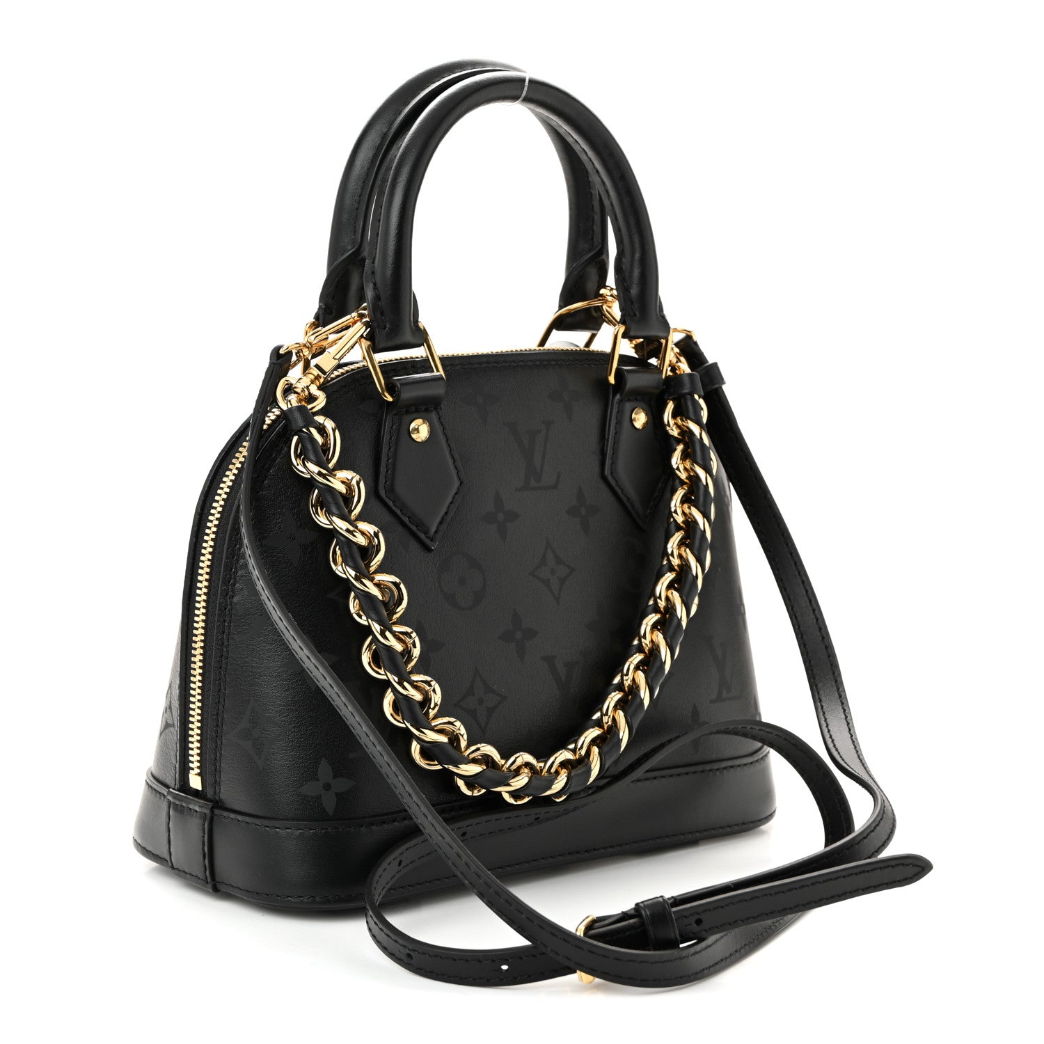 Louis Vuitton Monogram Ink Alma BB Black 3 of 9