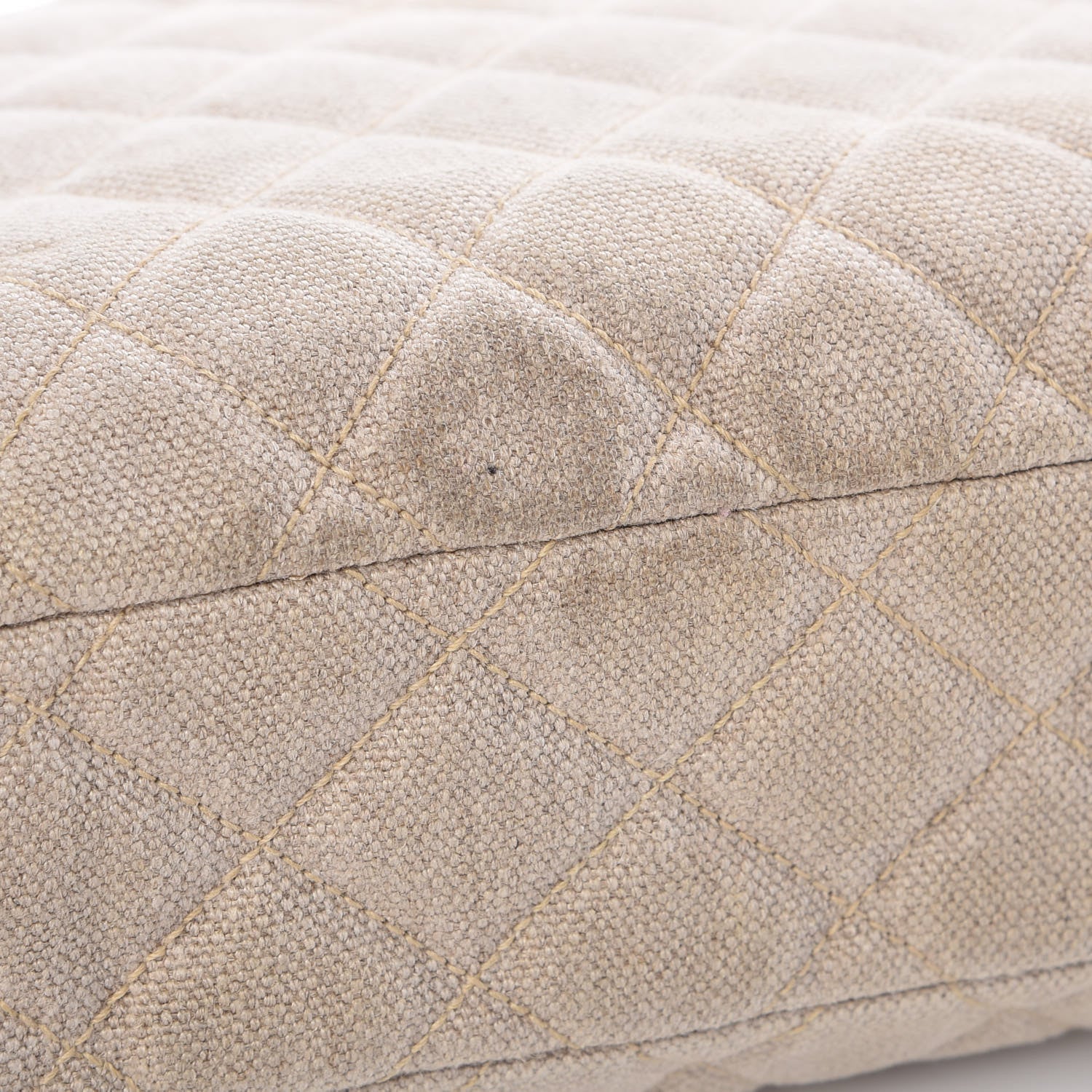 Chanel Canvas Quilted CC Shopping Tote Beige 13 of 13