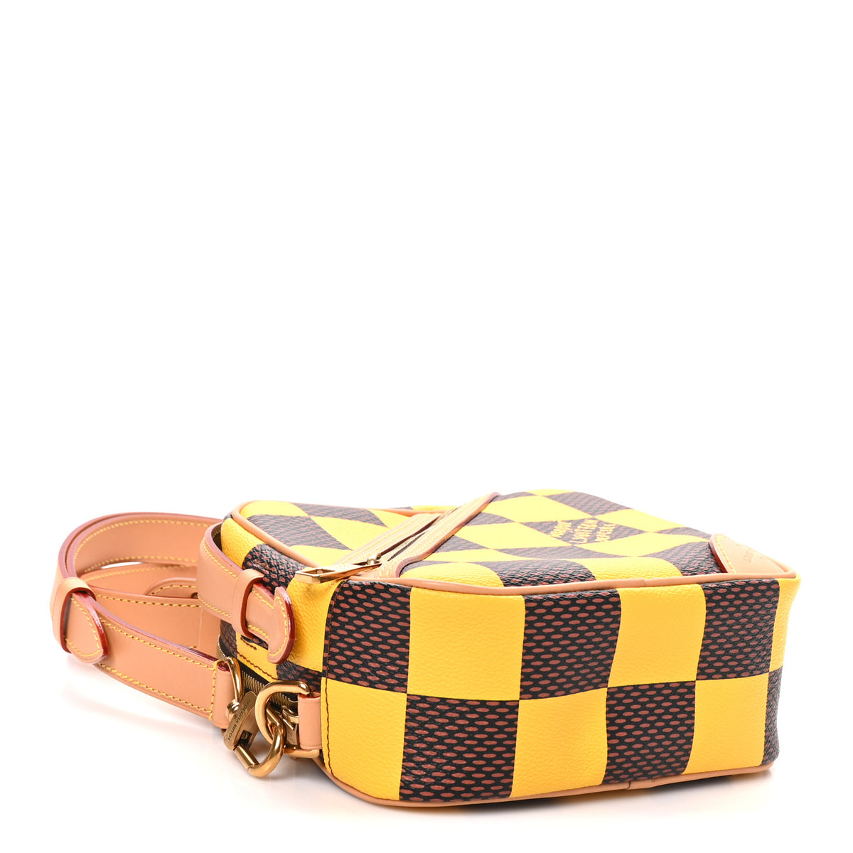 Damier Pop Chess Messenger Jaune Mat