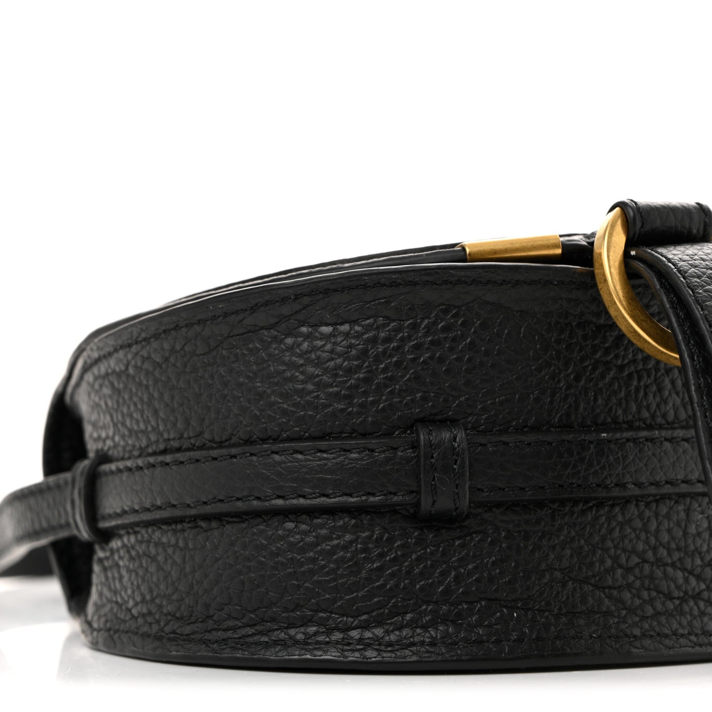 Calfskin Nano Marcie Saddle Bag Black
