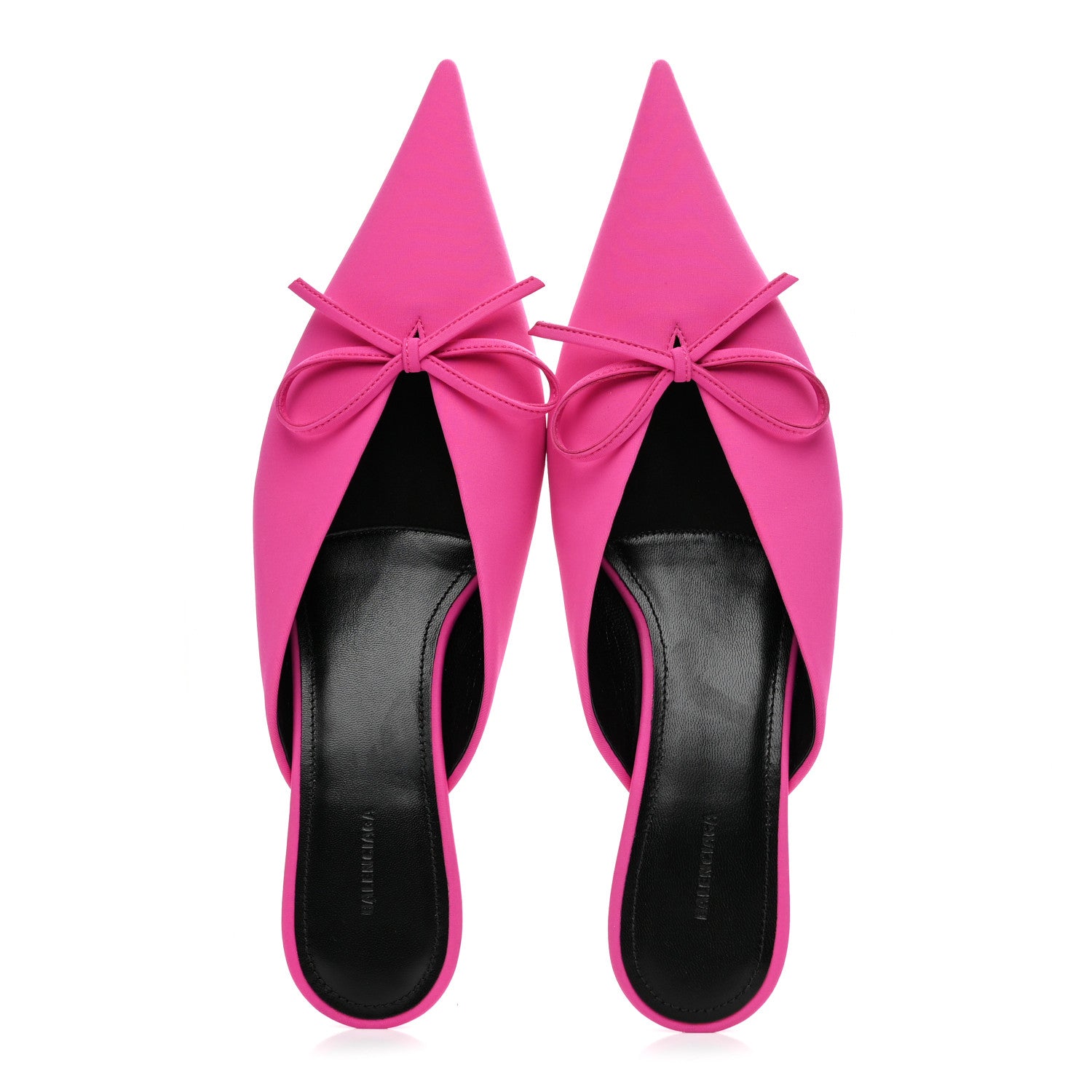 Balenciaga Nylon Pointed Toe Knife 40mm Mules 37 Rose Fuchsia 2 of 9