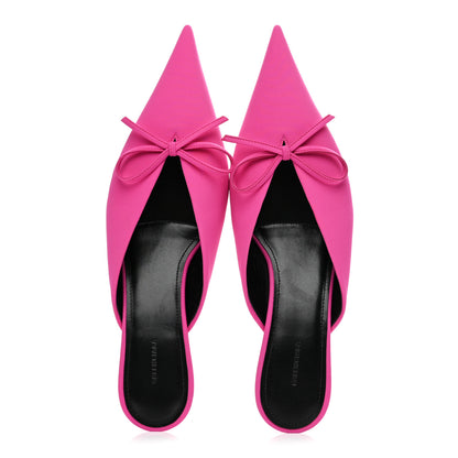 Balenciaga Nylon Pointed Toe Knife 40mm Mules 37 Rose Fuchsia 2 of 9