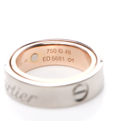 Cartier 18K White Pink Gold 5.5mm Astro LOVE Ring 48 4.5 6 of 6