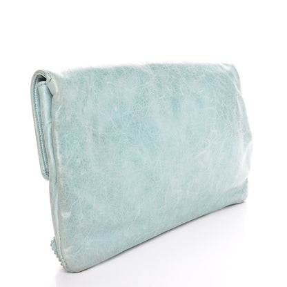 Balenciaga Agneau Giant Brogues Hardware Envelope Clutch Maldives 4 of 8