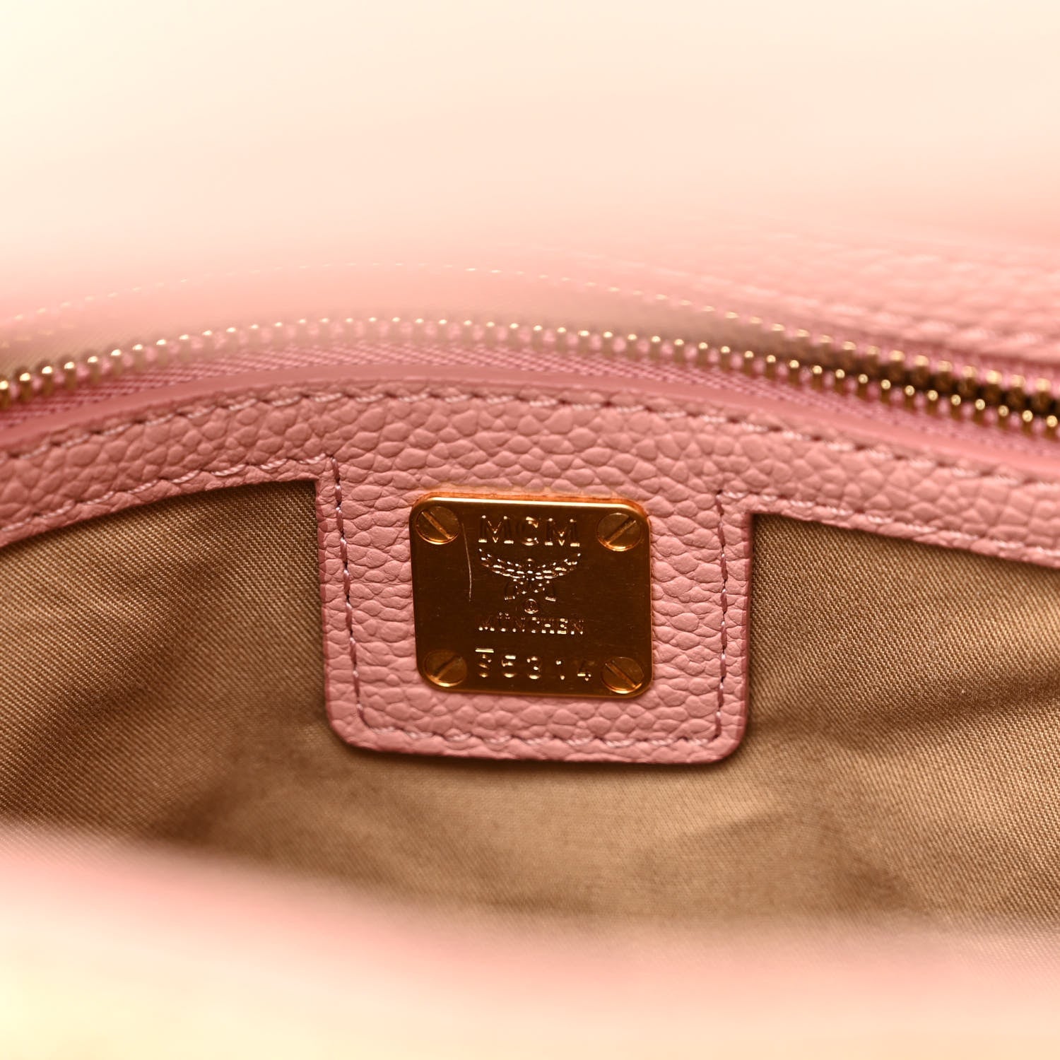 MCM Visetos Small Corina Shoulder Bag Beige Pink 6 of 10