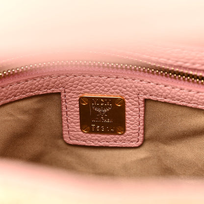 MCM Visetos Small Corina Shoulder Bag Beige Pink 6 of 10