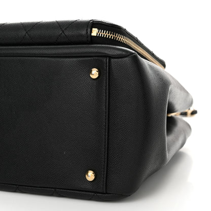 Chanel Caviar Quilted Small Business Affinity Shopping Bag Black 10 of 14