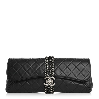 Chanel Lambskin Quilted Evening Clutch Black 1 of 13