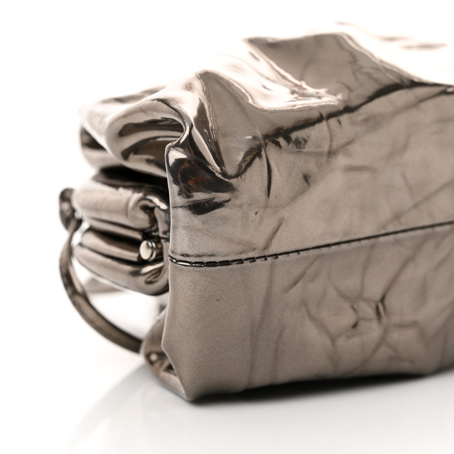 Metallic Crushed Calfskin The Mini Pouch Anchor