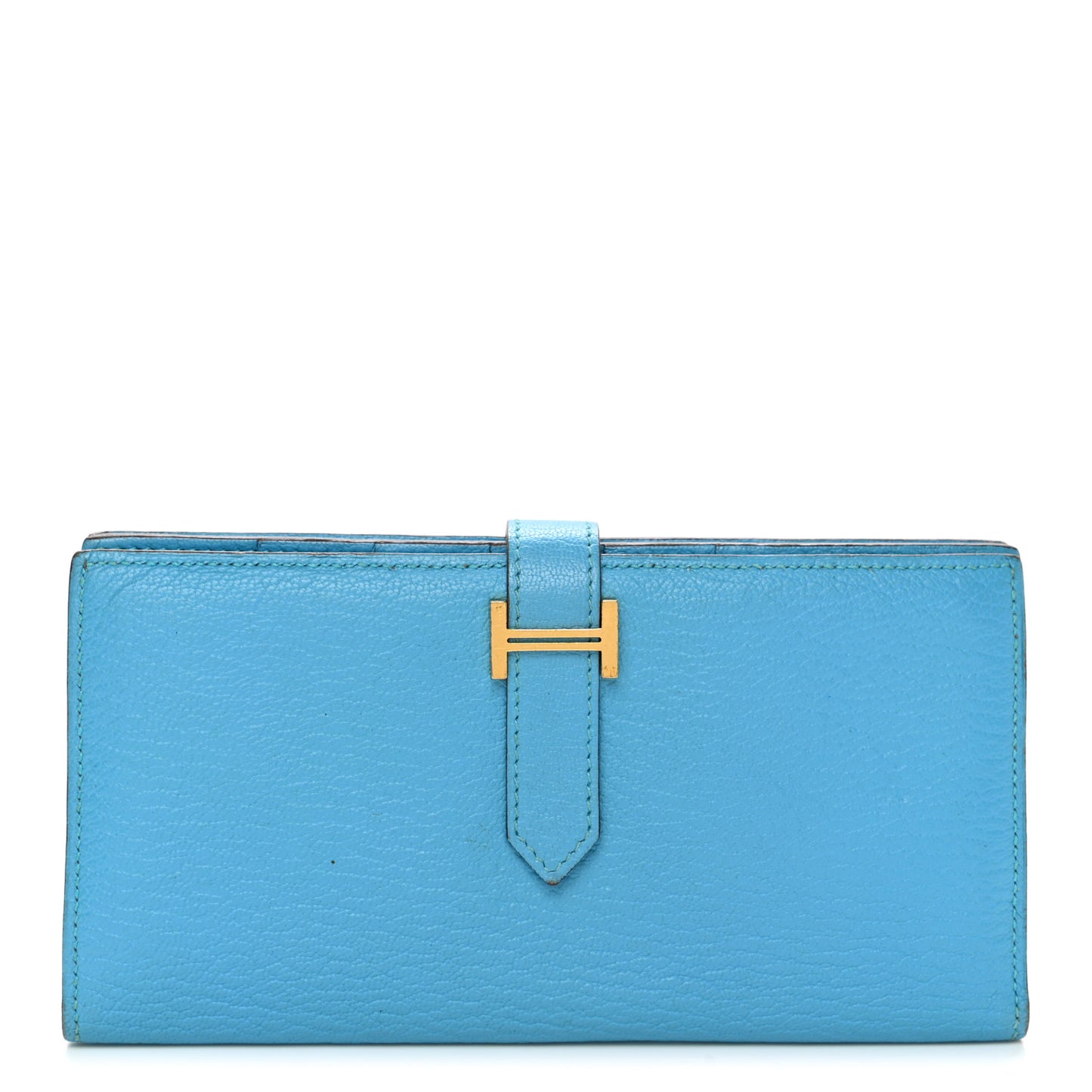 Chevre Mysore Bearn Gusset Wallet Bleu Azteque