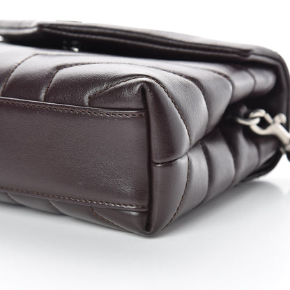 Saint Laurent Calfskin Y Quilted Monogram Toy Loulou Crossbody Bag Black Tulipe 10 of 11