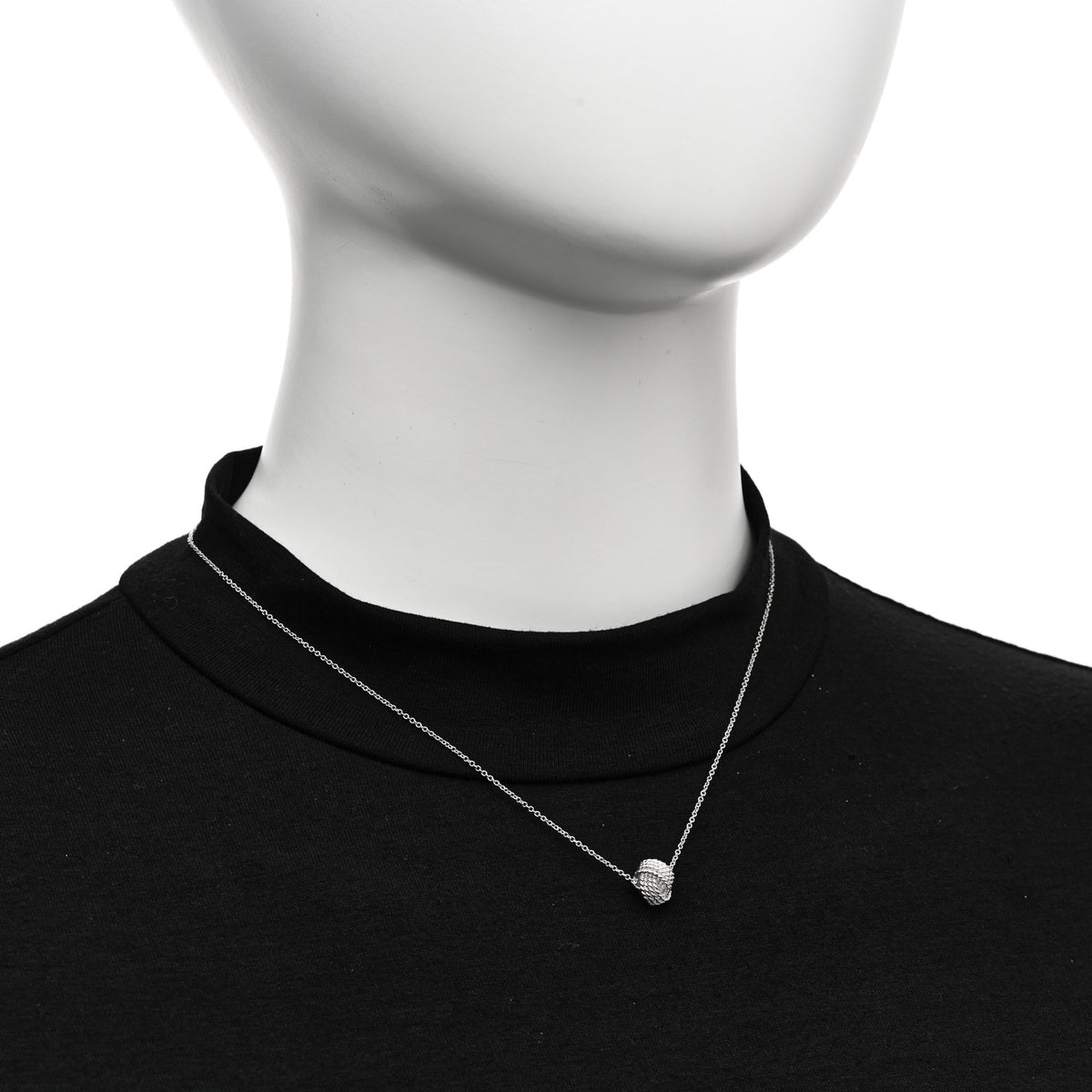 Sterling Silver Twist Knot Pendant Necklace