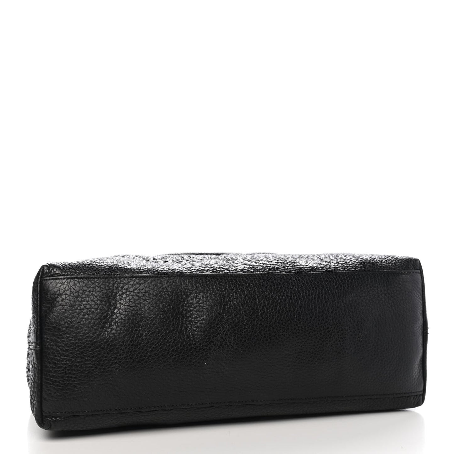 Pebbled Calfskin Medium Soho Chain Shoulder Bag Black