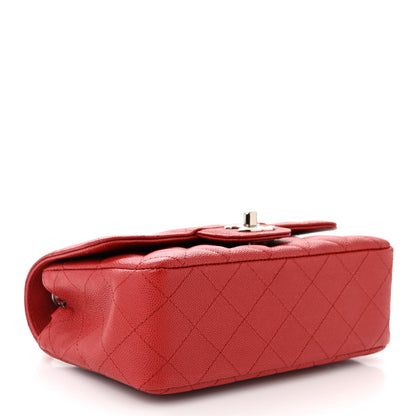 Chanel Caviar Quilted Mini Rectangular Flap Red 4 of 11